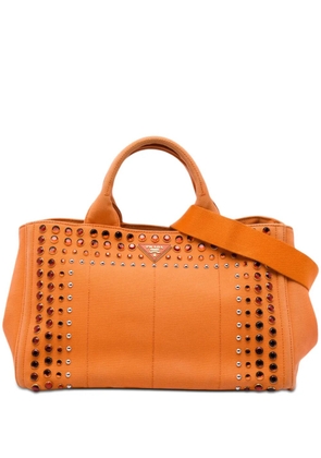 Prada Pre-Owned 2021-2026 Canvas Canapa Bijoux satchel - Orange