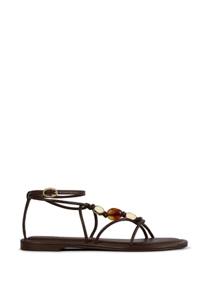 Ba&Sh Caya bead-embellished strappy sandals - Brown