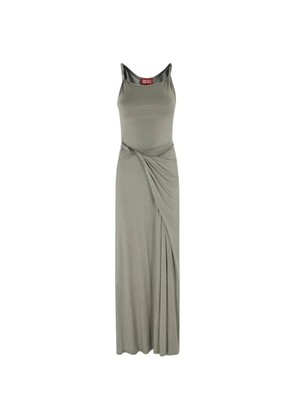 Diesel maxi Estiga twisted-strap wrap-skirt dress - Green