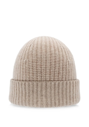 Emerson Renaldi waffle-knit turn-up brim beanie hat - Neutrals