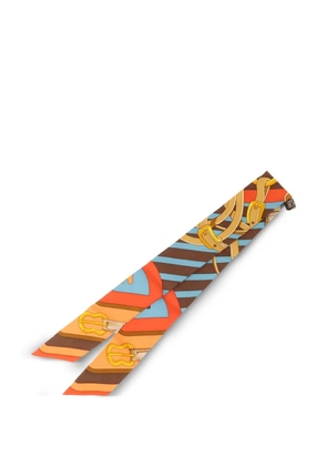 Hermès Pre-Owned silk print scarf - Brown