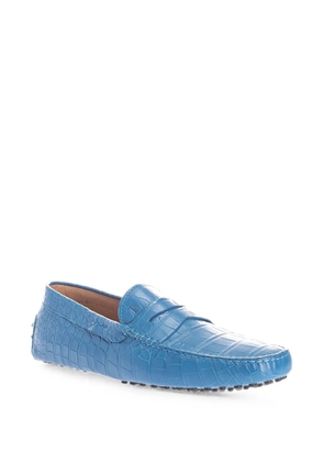 Tod's crocodile-effect loafers - Blue