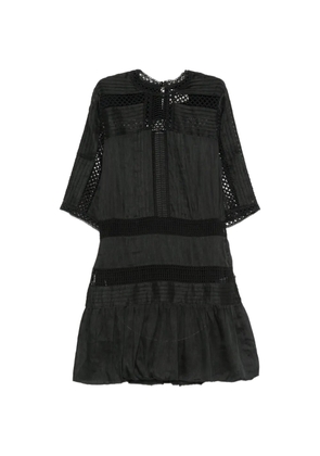 MARANT ÉTOILE Paige guipure-lace pintuck-detail mini dress - Black
