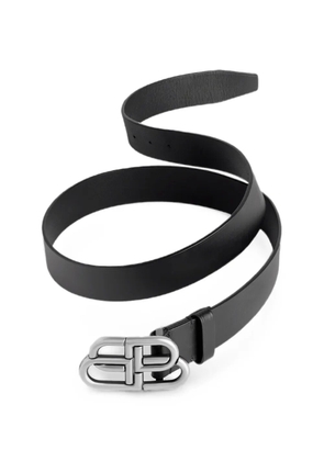 Balenciaga BB leather belt - Black