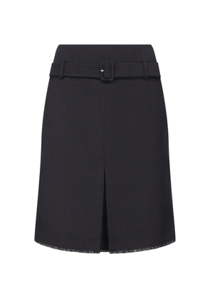 SHUSHU/TONG belted pleated midi skirt - Blue