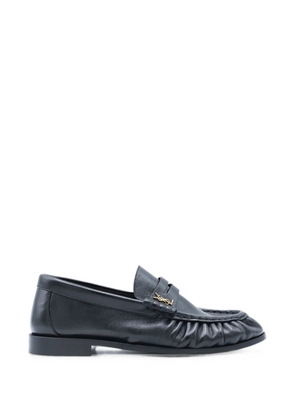 Saint Laurent Le Loafer ruched loafers - Black