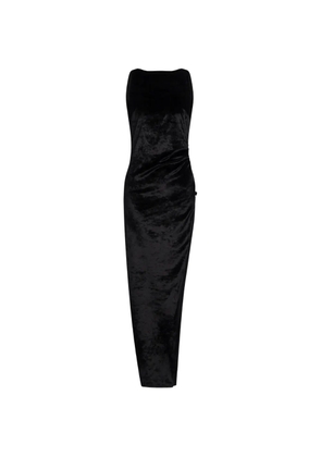 DONDUP ruched ring-detail maxi dress - Black