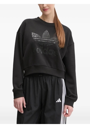 adidas logo crewneck sweatshirt - Black