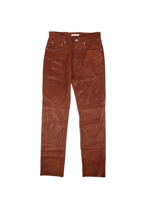 Helmut Lang Masc Hi leather trousers - Brown