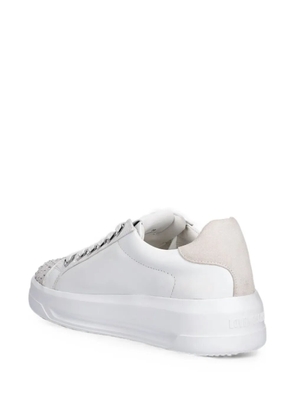 Love Moschino rhinestone-embellished sneakers - White
