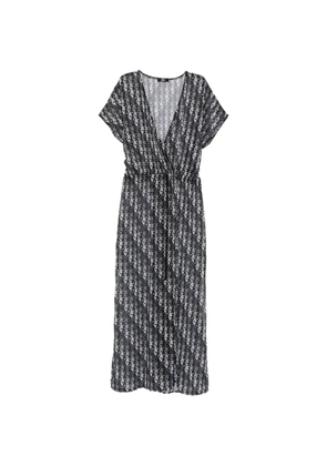 Karl Lagerfeld monogram-print maxi dress - Black