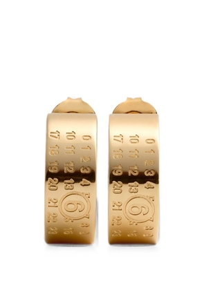 MM6 Maison Margiela gold Numeric hoop earrings