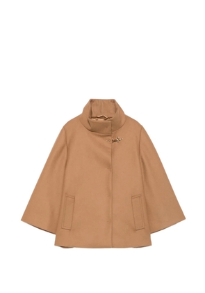 Fay hook-fastening funnel-neck jacket - Neutrals