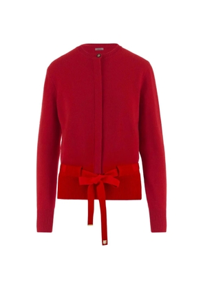 Ferragamo belted cashmere cardigan - Red