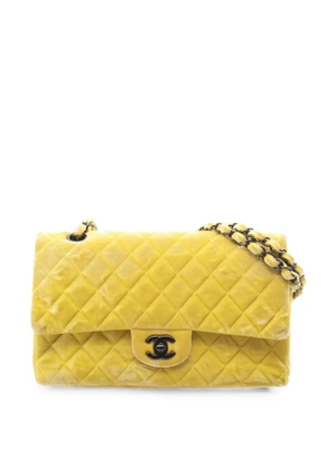 CHANEL Pre-Owned 2014-2015 Matelassé double flap shoulder bag - Yellow