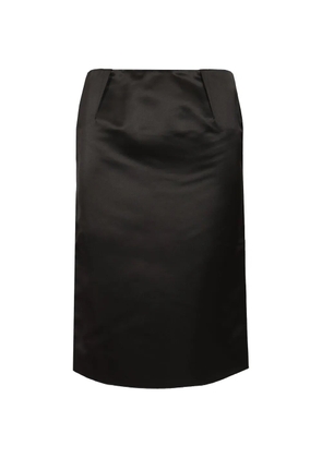 TOTEME satin-finish pencil midi skirt - Black