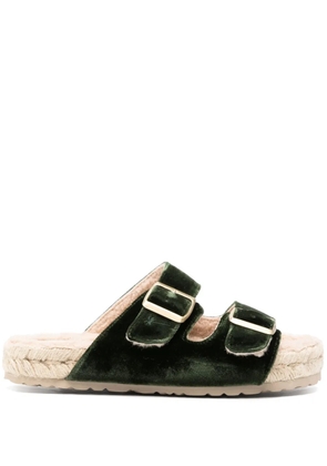 Manebi velvet sandals - Green