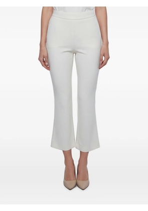 Max Mara flared-hem regular-fit cropped trousers - White