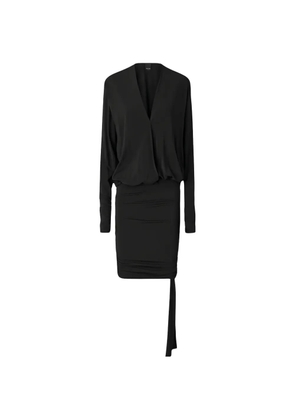 PINKO ruched draped-detail mini dress - Black