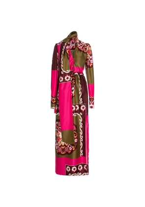 CuAnna floral-print silk-satin dress - Pink