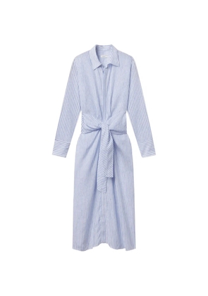 A.L.C. Mila striped tie-waist dress - White