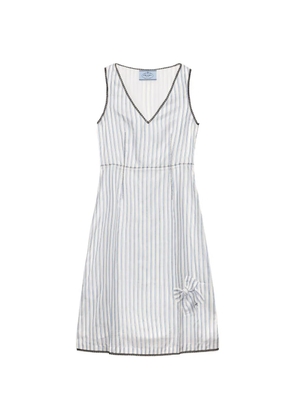 Prada striped dress with bow - White