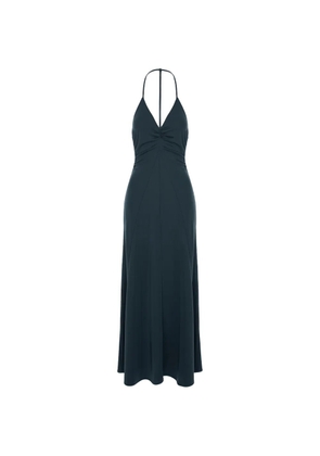 CuAnna halterneck gathered dress - Green
