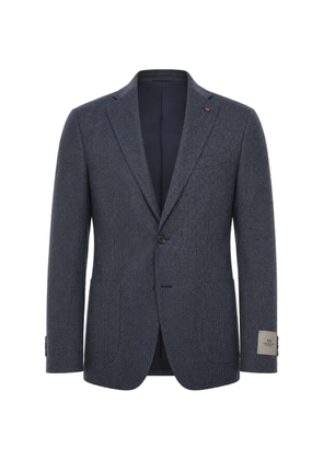 Corneliani single-breasted patch-pocket blazer - Blue