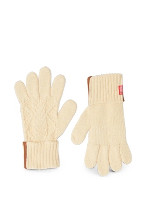 Diesel knitted gloves in wool and cotton - Neutrals