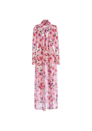 CuAnna floral-print pussy-bow dress - Neutrals