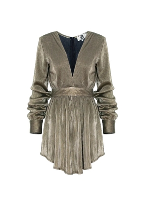 CuAnna Aliana plissé mini dress - Gold
