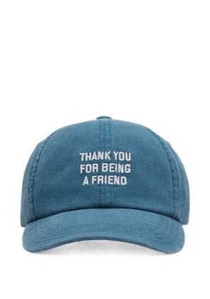 AMI Paris cotton Thank You For Being A Friend cap - Blue