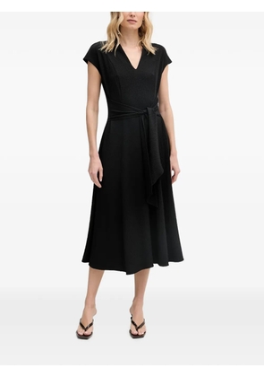 Joseph Ribkoff belted crinkled-finish midi dress - Black