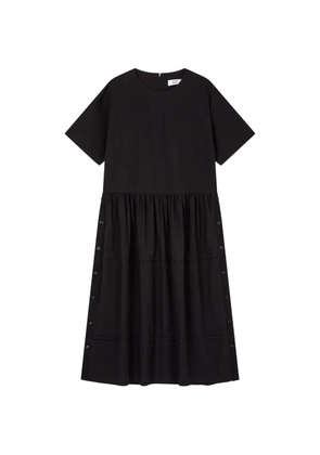 TOMBOY button-detail tiered midi dress - Black
