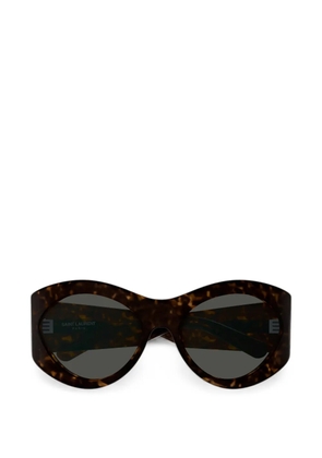 Saint Laurent Eyewear tortoiseshell-effect cat-eye sunglasses - Brown