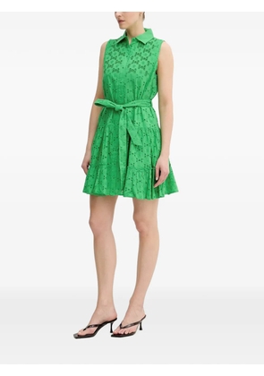 Lola Casademunt Swiss-embroidery tiered mini dress - Green