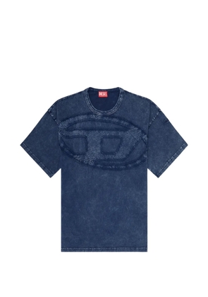 Diesel Relaxed cotton T-shirt with Oval-D applique - Blue