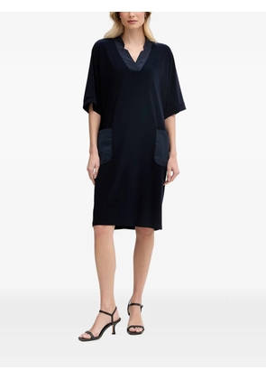 Joseph Ribkoff patch-pocket V-neck midi dress - Blue