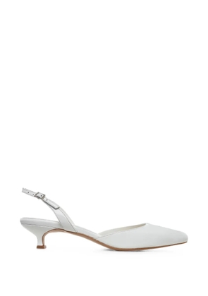 GINISSIMA Alice pointed-toe slingback pumps - White