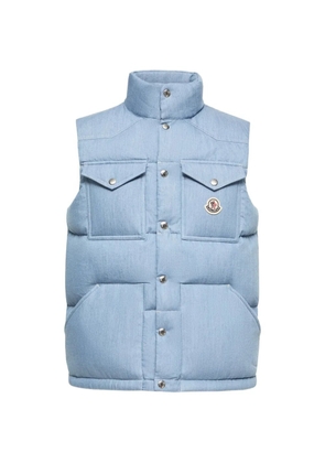 Moncler Ervional padded logo-patch vest - Blue