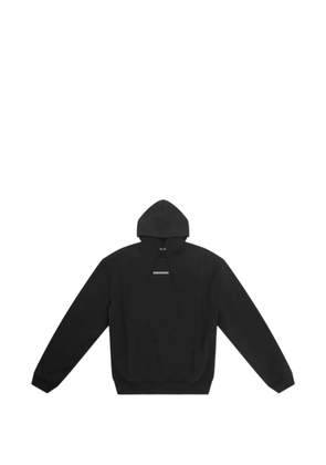 HELIOT EMIL logo-plaque drawstring hoodie - Black