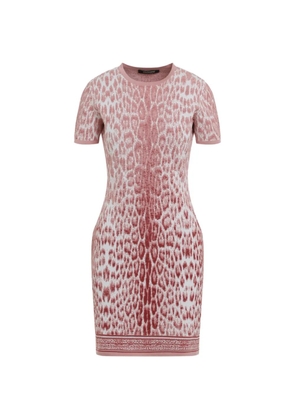 Roberto Cavalli leopard-print dress - Pink