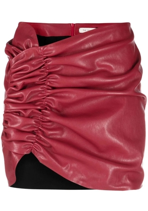 The Mannei ruched mini skirt - Red