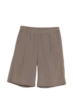 Herno pleated elasticated-waist shorts - Brown