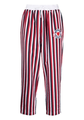 Love Moschino striped drawstring trousers - White