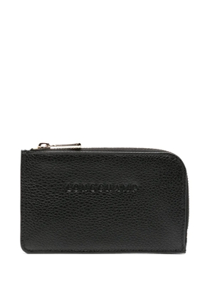Longchamp Le Foulonné leather cardholder - Black