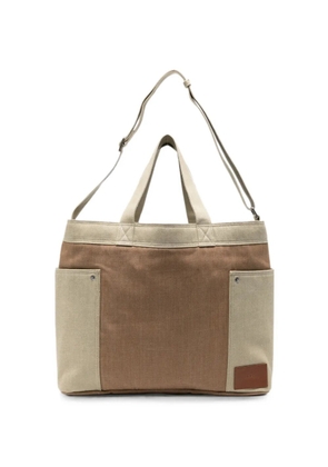 A.P.C. Jardin logo-patch tote bag - Brown