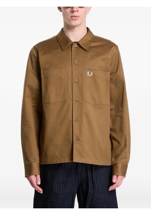 Fred Perry twill overshirt jacket - Brown