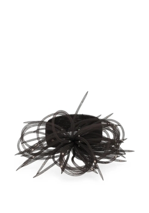 Vintage bead-embellished mesh headband - Black