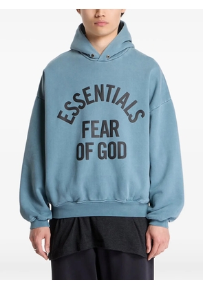 FEAR OF GOD ESSENTIALS Campus 90's logo-print hoodie - Blue